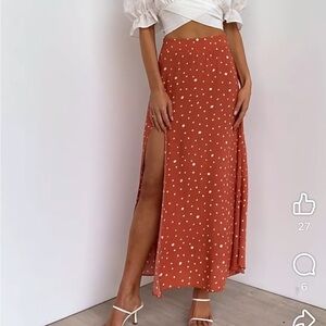 Petal and Pup Lenney Skirt Rust